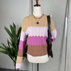 Ombré Crochet Sweater‎ Size Medium